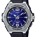 Casio Casio Collection MWA-100H-2A  MWA-100H-2AVEF кварцевые мужские часы  синий циферблат, браслет пластик — вид спереди