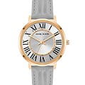 Anne Klein Anne Klein Leather 3836RGGY  3836RGGY кварцевые женские часы  серебристый циферблат, браслет кожаный — вид спереди