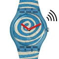 Swatch Swatch New Gent Swatch Pay! SVIZ105-5300  SVIZ105-5300 кварцевые женские часы  голубой циферблат, браслет силикон — вид спереди