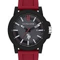 U.S. Polo Assn. U.S. Polo Assn. Yard USPA1029-03  USPA1029-03 кварцевые мужские часы  черный циферблат, браслет силикон — вид спереди