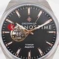 Greenwich Greenwich Titanium GW 084.10.34 механические мужские часы часы, крупный план черный циферблат