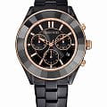 Swarovski Swarovski Octea Lux Sport 5610472  5610472 кварцевые женские часы  черный циферблат, браслет нержавеющая сталь с pvd-покрытием — вид спереди