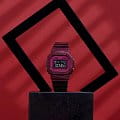 Casio Casio G-Shock GMD-S5600RB-4DR (GMD-S5600RB-4) электронные женские часы часы, крупный план розовый циферблат