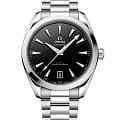 Omega Omega Seamaster Aqua Terra 220.10.41.21.01.002 Aqua Terra 22010412101002 механические мужские часы  черный циферблат, браслет нержавеющая сталь — вид спереди