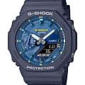 Casio Casio G-Shock GA-2100AS-2A GA-2100 GA-2100AS-2A электронные мужские часы  синий циферблат, браслет пластик — вид спереди