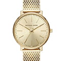 Michael Kors Michael Kors Runway MK4339  MK4339 кварцевые женские часы  золотой циферблат, браслет сталь c pvd покрытием — вид спереди