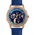 L'Duchen L'Duchen Celeste D 737.43.37  D 737.43.37 кварцевые женские часы  синий циферблат, браслет кожаный — вид спереди