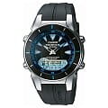 Casio Casio Illuminator MRP-700-1A  MRP-700-1A автокварц (кинетик) мужские часы  черный циферблат, браслет  — вид спереди