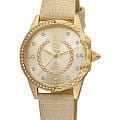 Just Cavalli Just Cavalli JC1L095L0015  JC1L095L0015 кварцевые женские часы  золотой циферблат, браслет кожаный — вид спереди