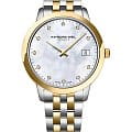 Raymond Weil Raymond Weil Toccata 5385-STP-97081  5385-STP-97081 кварцевые женские часы  белый циферблат, браслет нержавеющая сталь с pvd-покрытием — вид спереди