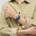 Swatch Swatch New Gent SUOZ351 кварцевые женские часы часы, крупный план синий циферблат