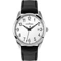 Jacques Lemans Jacques Lemans 1-1769B  1-1769B кварцевые мужские часы  белый циферблат, браслет кожа + текстиль — вид спереди