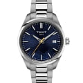 Tissot Tissot PR 100 Jungfraubahn Quartz 34mm T150.210.11.041.01 PR 100 T1502101104101 кварцевые мужские часы  синий циферблат, браслет нержавеющая сталь — вид спереди