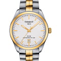 Tissot Tissot PR 100 Powermatic 80 T101.407.22.031.00 PR 100 T1014072203100 механические мужские часы  белый циферблат, браслет сталь c pvd покрытием — вид спереди