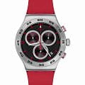 Swatch Swatch I New Chrono YVS524  YVS524 кварцевые женские часы  черный циферблат, браслет резина — вид спереди