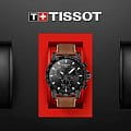 Tissot Tissot SuperSport Chrono T125.617.36.051.01 кварцевые мужские часы часы, крупный план черный циферблат