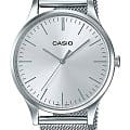 Casio Casio Collection LTP-E140D-7A Retro LTP-E140D-7A кварцевые женские часы  серый циферблат, браслет нержавеющая сталь — вид спереди