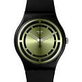 Swatch Swatch New Gent Bioceramic Standard SO32B117  SO32B117 кварцевые мужские часы  голубой циферблат, браслет силикон — вид спереди