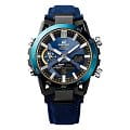 Casio Casio Edifice ECB-2000SS-2ADR (ECB-2000SS-2A) кварцевые мужские часы часы, крупный план синий циферблат