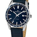 Jacques Lemans Jacques Lemans 1-2022D  1-2022D кварцевые мужские часы  синий циферблат, браслет кожаный — вид спереди