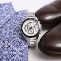 Casio Casio Edifice EFV-550D-7AVUDF (EFV-550D-7A) кварцевые мужские часы часы, крупный план белый циферблат