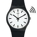Swatch Swatch New Gent Swatch Pay! SVIB105-5300  SVIB105-5300 кварцевые мужские часы  белый циферблат, браслет силикон — вид спереди