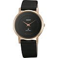 Orient Orient UA07001B (FUA07001B)  FUA07001B  мужские часы  черный циферблат, браслет кожа + текстиль — вид спереди