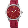 Orient Orient QC0T004H (FQC0T004H)  FQC0T004H  женские часы  красный циферблат, браслет  — вид спереди