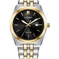 Citizen Citizen Eco-Drive BM7334-58E  BM7334-58E кварцевые мужские часы  черный циферблат, браслет нержавеющая сталь с ip-покрытием — вид спереди