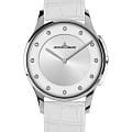 Jacques Lemans Jacques Lemans Classic 1-1778G  1-1778G кварцевые женские часы  серебристый циферблат, браслет кожаный — вид спереди