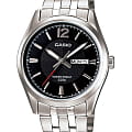 Casio Casio Collection MTP-1335D-1AVDF (MTP-1335D-1A)  MTP-1335D-1A кварцевые мужские часы  черный циферблат, браслет нержавеющая сталь — вид спереди