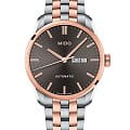 Mido Mido Belluna Sunray M024.630.22.061.00  M0246302206100 механические мужские часы  антрацитовый циферблат, браслет нержавеющая сталь — вид спереди