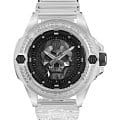 Philipp Plein Philipp Plein Skull Synthetic PWWAA0423  PWWAA0423 кварцевые женские часы  черный циферблат, браслет полиуретан — вид спереди