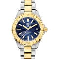 TAG Heuer TAG Heuer Aquaracer WBD1325.BB0320  WBD1325.BB0320 кварцевые женские часы  синий циферблат, браслет сталь + золото — вид спереди