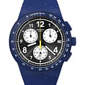 Swatch Swatch Chrono 42 Standard SUSN418  SUSN418 кварцевые женские часы  черный циферблат, браслет силикон — вид спереди