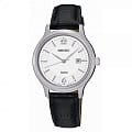 Seiko Seiko SUR791P1  SUR791P1 кварцевые женские часы  серебристый циферблат, браслет кожаный — вид спереди