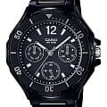 Casio Casio Illuminator LRW-250H-1A7E  LRW-250H-1A1 кварцевые женские часы  черный циферблат, браслет резина — вид спереди