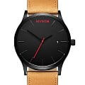 MVMT MVMT CHRONO D-L213.5L.351  D-L213.5L.351 кварцевые мужские часы  черный циферблат, браслет кожаный — вид спереди