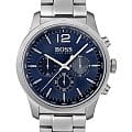  Hugo Boss HB-202-03  HB-202-03 кварцевые мужские часы  синий циферблат, браслет нержавеющая сталь — вид спереди