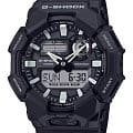Casio Casio GA-010-1A  GA-010-1A кварцевые мужские часы  черный циферблат, браслет пластик — вид спереди