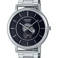 Casio Casio Collection MTP-B130D-1A  MTP-B130D-1A кварцевые мужские часы  черный циферблат, браслет нержавеющая сталь — вид спереди