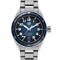 TAG Heuer TAG Heuer Autavia WBE5116.EB0173  WBE5116.EB0173 механические мужские часы  синий циферблат, браслет нержавеющая сталь — вид спереди