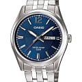 Casio Casio Collection MTP-1335D-2AVDF (MTP-1335D-2A)  MTP-1335D-2A кварцевые мужские часы  синий циферблат, браслет нержавеющая сталь — вид спереди
