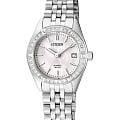 Citizen Citizen Elegance EU6060-55D  EU6060-55D кварцевые женские часы  перламутровый циферблат, браслет нержавеющая сталь — вид спереди