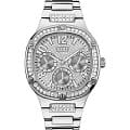 Guess Guess Dress Steel GW0558L1  GW0558L1 кварцевые женские часы  серебристый циферблат, браслет нержавеющая сталь — вид спереди