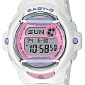 Casio Casio Baby-G BG-169PB-7DR (BG-169PB-7)  BG-169PB-7 кварцевые женские часы  розовый циферблат, браслет пластик — вид спереди