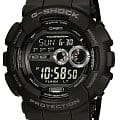 Casio Casio G-Shock GD-100-1BDR (GD-100-1B)  GD-100-1B электронные мужские часы  черный циферблат, браслет пластик — вид спереди