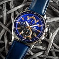Casio Casio Edifice EFV-600L-2A мужские часы синий циферблат на запястье