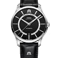Maurice Lacroix Maurice Lacroix Pontos Day Date PT6358-SS001-332-2  PT6358-SS001-332-2 механические мужские часы  черный циферблат, браслет кожаный — вид спереди