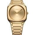 D1 Milano D1 Milano Square Disco Gold SQBL03  SQBL03 кварцевые мужские часы  золотой циферблат, браслет нержавеющая сталь с pvd-покрытием — вид спереди